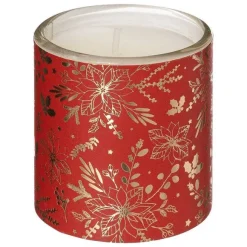 Fashion RETIF Set De 3 Bougies Parfum Es Photophore En Verre 5Xh 6Cm Rouge