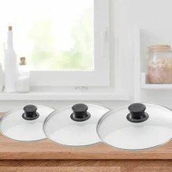 Store RETIF Set De 3 Couvercles De Cuisson En Verre 24Cm 28Cm Et 32Cm Elo