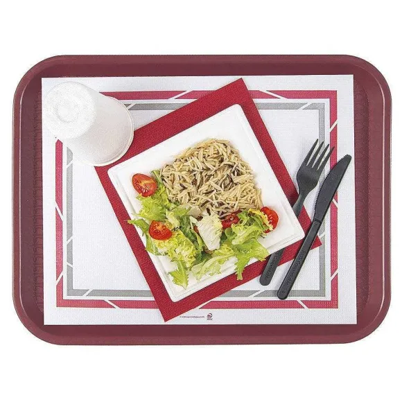 New RETIF Set De Table En Papier Blanc Pour Plateau Fast Food 28X35Cm Par 2000