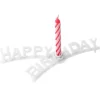 Fashion RETIF Set Support 'Happy Birthday' Et 8 Bougies D'Anniversaire Fackelmann Rio Party