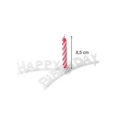 Fashion RETIF Set Support 'Happy Birthday' Et 8 Bougies D'Anniversaire Fackelmann Rio Party