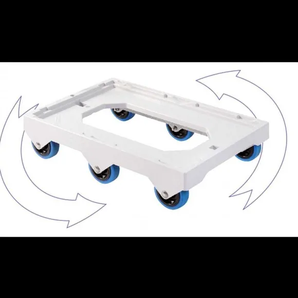 Store RETIF Socle Rouleur 6 Roues Silence Axe Inox