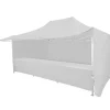 Fashion RETIF Stand Tente Pliante Alu 300X200Cm - 3 Murs + 2 Tables + Auvent - Blanc