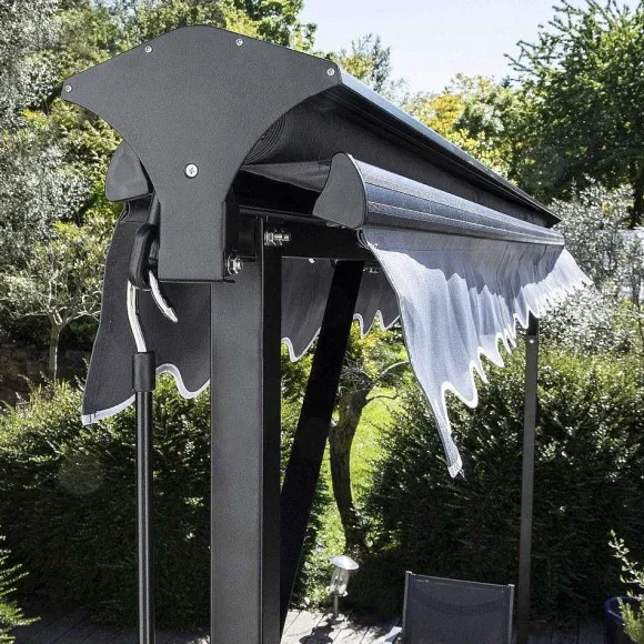 Best Sale RETIF Store Double Pente Avec Coffre 3X4 M En Aluminium Gris Anthracite