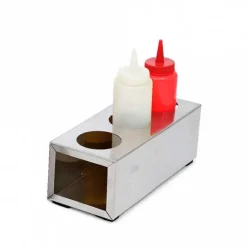 Best RETIF Support 3 Flacons Sauces 720Ml 28X10X8Cm Inox