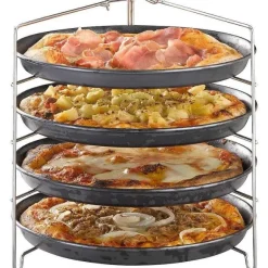 Clearance RETIF Support Pour 4 Plaques Pizza (L)260X(P)250X(H)260Mm