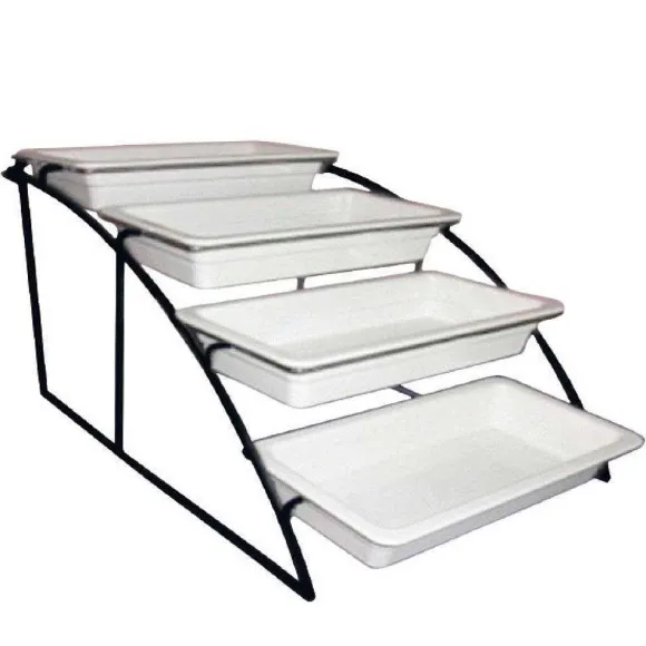 Clearance RETIF Support Pr Sentation Pour Plateaux Gastronorme 1/3 4 Niveaux 36Cm Poxy Noir