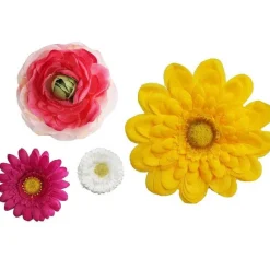 Outlet RETIF T Tes De Fleurs Multicolores Sur Clips - Par 8