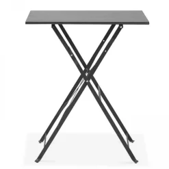 Discount RETIF Table Acier Pliante Carr E Rome Gris 60X60X71 Cm