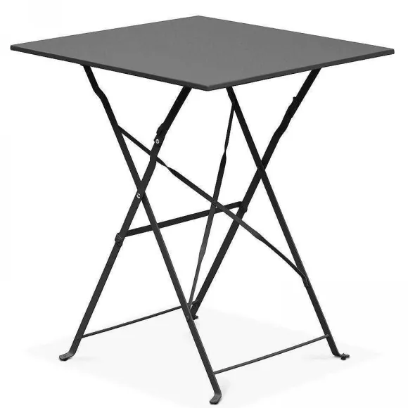 Discount RETIF Table Acier Pliante Carr E Rome Gris 60X60X71 Cm