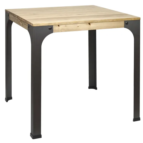 Shop RETIF Table Bar Ou Salle Manger Bristol. Style Industriel Vintage 70X70X75 Cm.