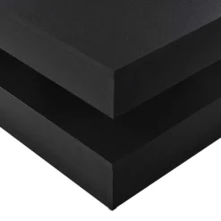 Best RETIF Table Basse Avec Plateau Tournant Panneau De Fibre De Bois 76X76Cm Noir