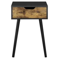 Cheap RETIF Table Basse Pour Salon Meuble Tiroir Pvc 60Cm Noir