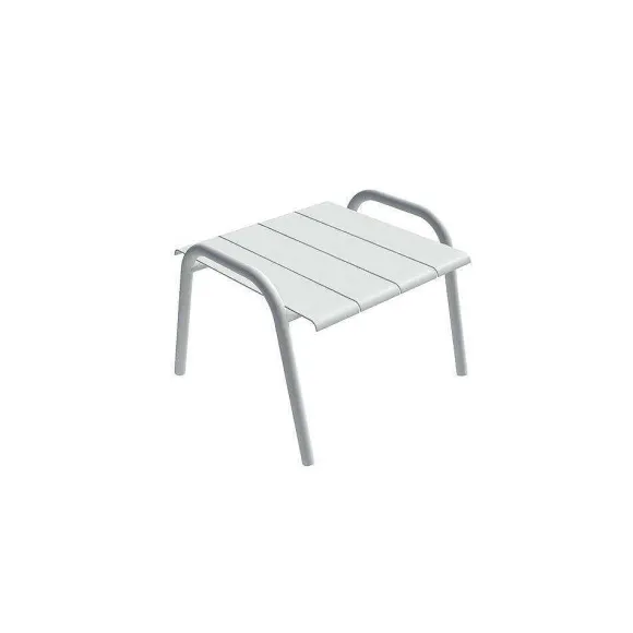 Cheap RETIF Table Basse Repose-Pieds Ottoman D'Ext Rieur Fleole En Aluminium Gris Perle