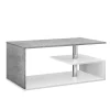 Cheap RETIF Table Basse Salon Avec Tag Re Rangement En Mdf 90Cm Blanc Et B Ton