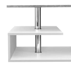 Cheap RETIF Table Basse Salon Avec Tag Re Rangement En Mdf 90Cm Blanc Et B Ton