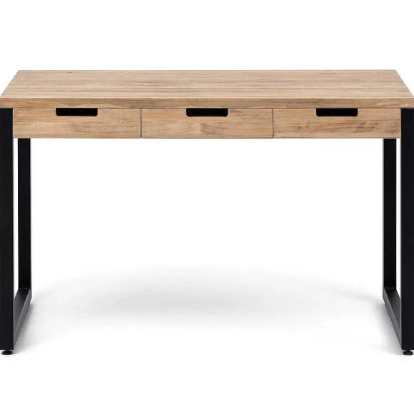 Fashion RETIF Table Bureau Icub Strong 1 Grand Tiroir 60X120X75Cm Noir Effect-Vintage