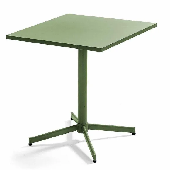 New RETIF Table Carr E Bistro Inclinable Palavas Vert Cactus Acier 70X70 Cm