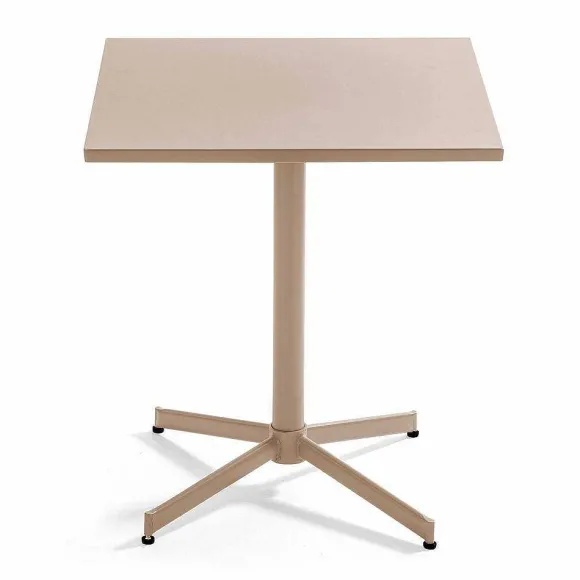Hot RETIF Table Carr E Bistro Inclinable Palavas Taupe Acier 70X70 Cm