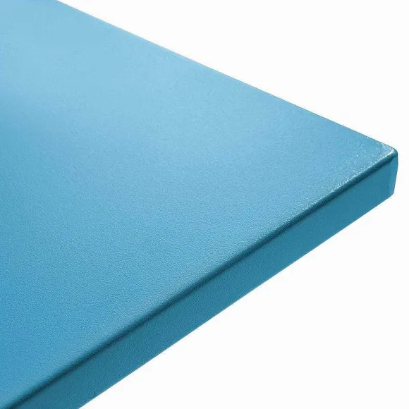 Discount RETIF Table Carr E Bistro Inclinable Palavas Bleu Pacific Acier 70X70 Cm