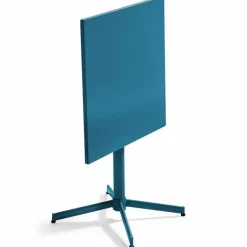 Outlet RETIF Table Carr E Inclinable 70X70 Cm+ 2 Fauteuils Palavas Bleu Pacific Acier