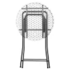 New RETIF Table Cocktail Pliante De R Ception Hdpe Ronde Nimes 80X110Cm - Blanche