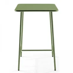 Sale RETIF Table De Bar Vert Cactus Acier Palavas 70X70X105 Cm