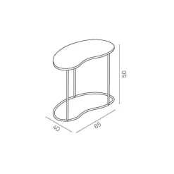 Discount RETIF Table De Pr Sentation, 65X44Xh50 Cm, M Tal Noir