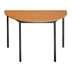 Outlet RETIF Table De R Union Modulaire Forme 1/2 Ronde 120X60 Cm Merisier/Noir