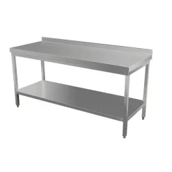 Cheap RETIF Table De Travail Avec Rebord 160X70Cm Acier Argent