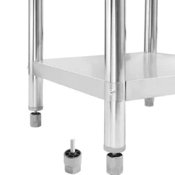 Best RETIF Table De Travail De Cuisine Avec Dosseret 100X60X93Cm Acier Inoxydable