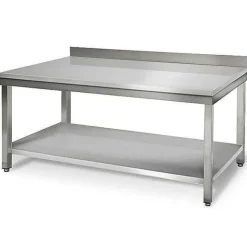Discount RETIF Table De Travail Inox Avec Dosseret + Tag Re 2 M