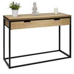 Cheap RETIF Table D'Entree Console Avec Tiroir Icub 40X100X82 Cm. Noir.
