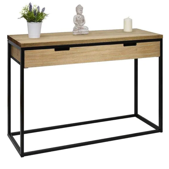 Cheap RETIF Table D'Entree Console Avec Tiroir Icub 40X100X82 Cm. Noir.