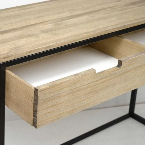 Cheap RETIF Table D'Entree Console Avec Tiroir Icub 40X100X82 Cm. Noir.