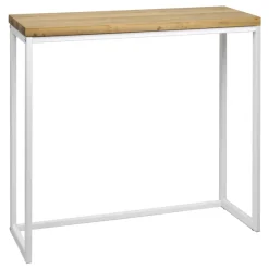 Shop RETIF Table Haute Mange Debout Icub - Industriel Vintage 120 X 30 X 110 Cm. Blanc