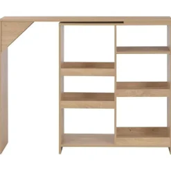 Shop RETIF Table Haute Mange Debout Bar Bistrot Avec Tablette Amovible Ch Ne Beige 138 C
