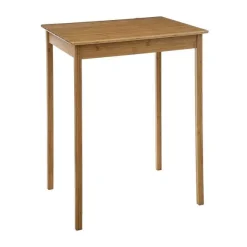 Fashion RETIF Table Haute Table De Bar En Bambou 80X60Cm