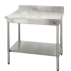 Shop RETIF Table Inox Aisi304L, A Dosseret H90 Cm - Avec Etagere Basse