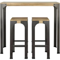 Cheap RETIF Table Mange Debout Bristol - Industriel Vintage Bois Et M Tal Bristol 110X39 Cm