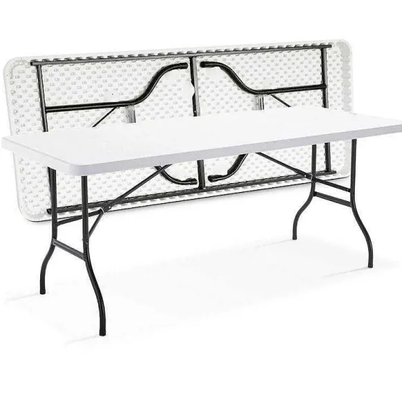Cheap RETIF Table Pliante Rect. Monobloc Hdpe Blanc Rekkem
