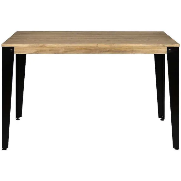 Outlet RETIF Table Salle Manger Lunds Noir 60X100X75Cm Vintage Industriel