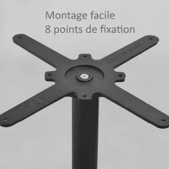 Hot RETIF Table 70X70Cm Mod Le Dina Pied Et Noir Uni