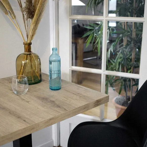 Best RETIF Table 70X70Cm Mod Le Round Bois Tanin Naturel