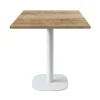Best RETIF Table 70X70Cm Mod Le Round Pied Blanc Ch Ne Slov Ne