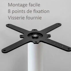Best RETIF Table 70X70Cm Mod Le Round Pied Blanc Ch Ne Slov Ne