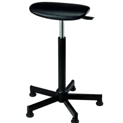 Hot RETIF Tabouret Assis-Debout Korian Avec Patins Antid Rapants - Noir