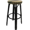 New RETIF Tabouret De Bar D'Ext Rieur Empilable Andorre Assise Tress E Beige/Noir/Ivoire