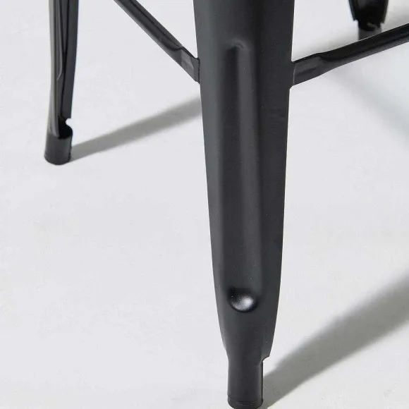 Shop RETIF Tabourets Noir Mat Bois Indus 43X43X76 Cm- Par 4