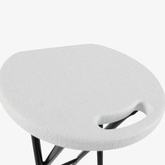 Discount RETIF Tabourets Pliants Pour Mange-Debout Blanc Acier 31X70 Cm- Par 10